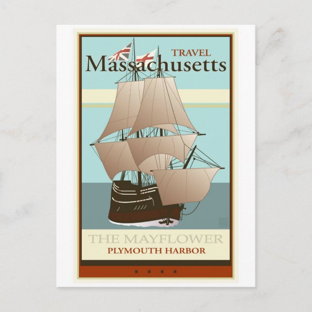 Travel Massachusetts Postcard (Front)