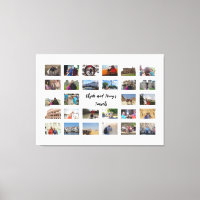 Travel Memories Collage 36 X 24 White Background