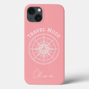 Travel Mode Typography,Vintage Compass,Minimalist  iPhone 13 Case