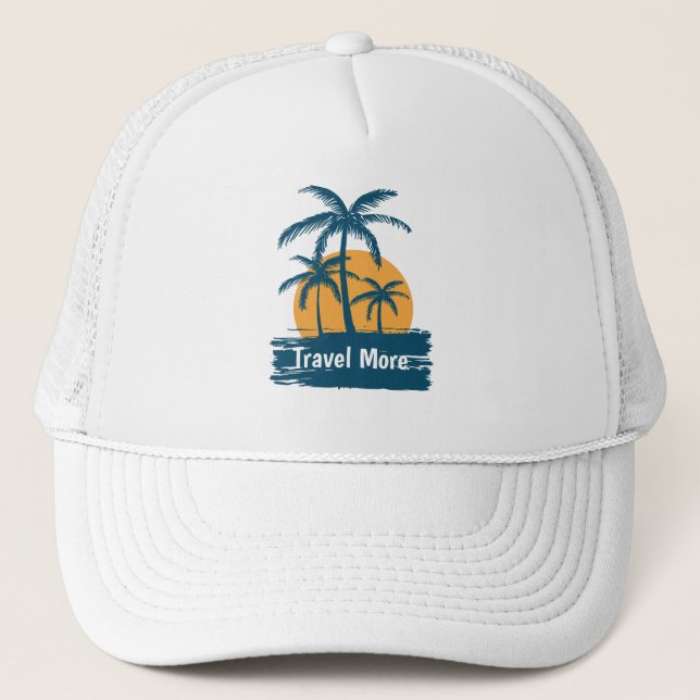 Travel More Trucker Hat (Front)