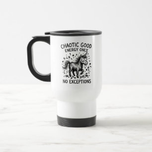 Travel Mug Chaotic Sparkly Unicorn Humour Quote