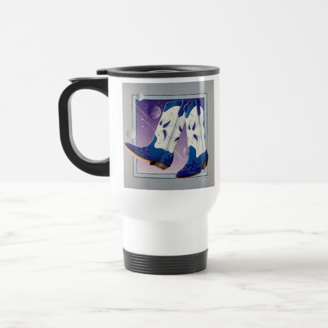 Travel Mug, Cup - Electric Slide Cowboy Boots (Left)