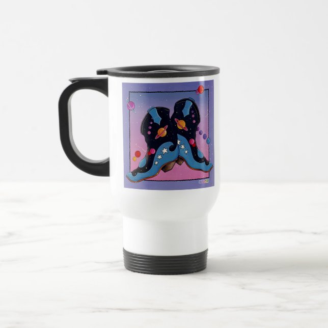 Travel Mug, Cup - Midnight Cowboy Boots (Left)
