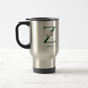 Travel Mug Monogram floral with Name