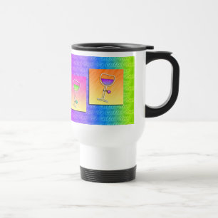 Travel Mug - Pop Art Wine