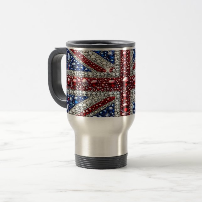 Travel Mug with British Colours Design (Front Left)