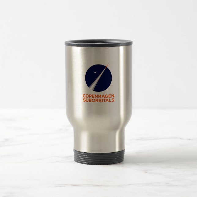 Travel mug with Copenhagen Suborbitals Logo (Center)