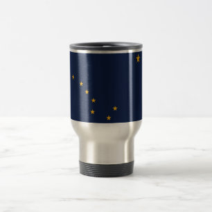 Travel Mug with Flag of  Alaska State - USA