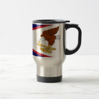 Travel Mug with Flag of American Samoa- USA