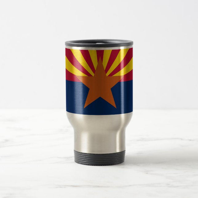 Travel Mug with Flag of  Arizona State - USA (Center)