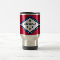 Travel Mug with Flag of Arkansas State - USA
