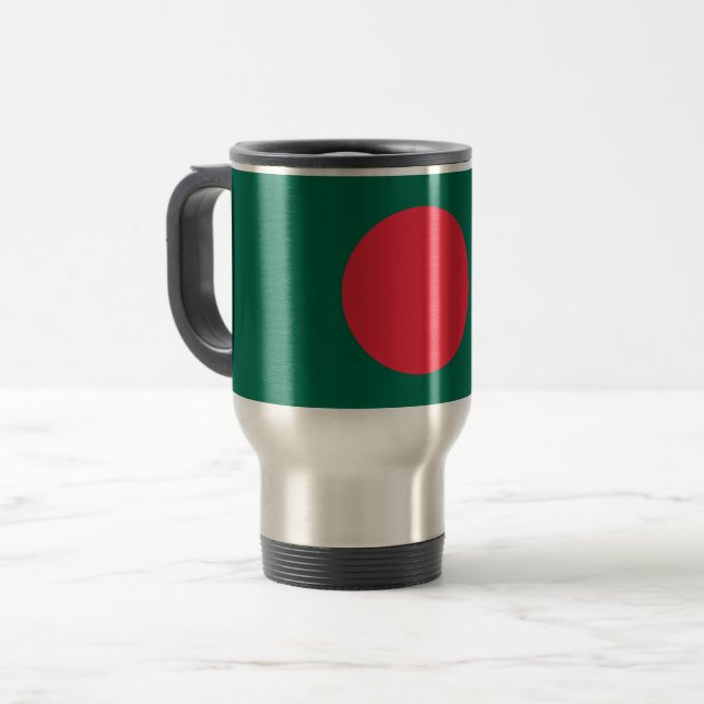 Travel Mug with Flag of Bangladesh (Front Left)