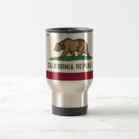 Travel Mug with Flag of California State - USA