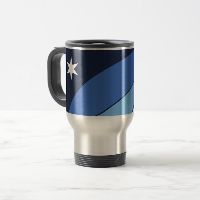 Travel Mug with Flag of Columbia, South Carolina (Front Left)