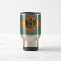 Travel Mug with Flag of Delaware State - USA