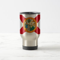 Travel Mug with Flag of Florida State - USA