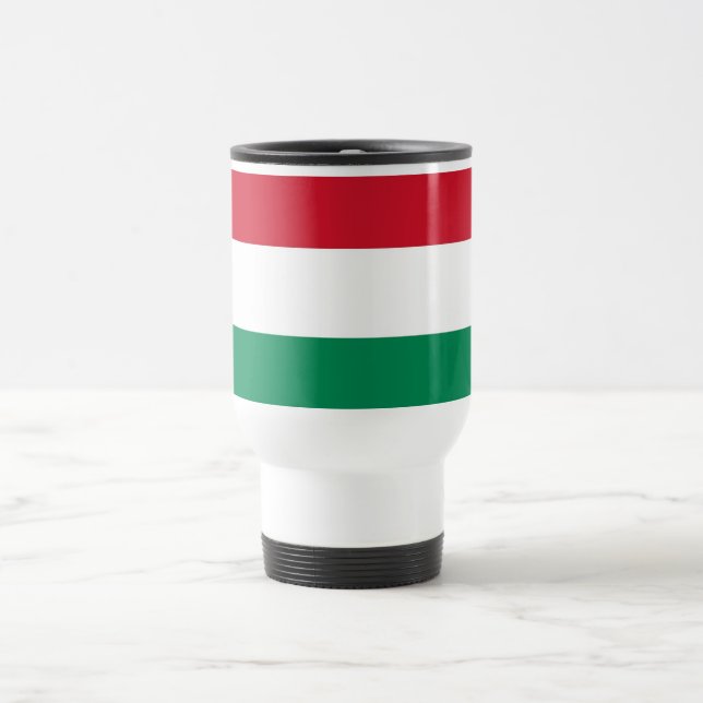 Travel Mug with Flag of Hungary (Center)