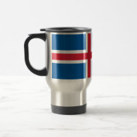 Travel Mug with Flag of Iceland