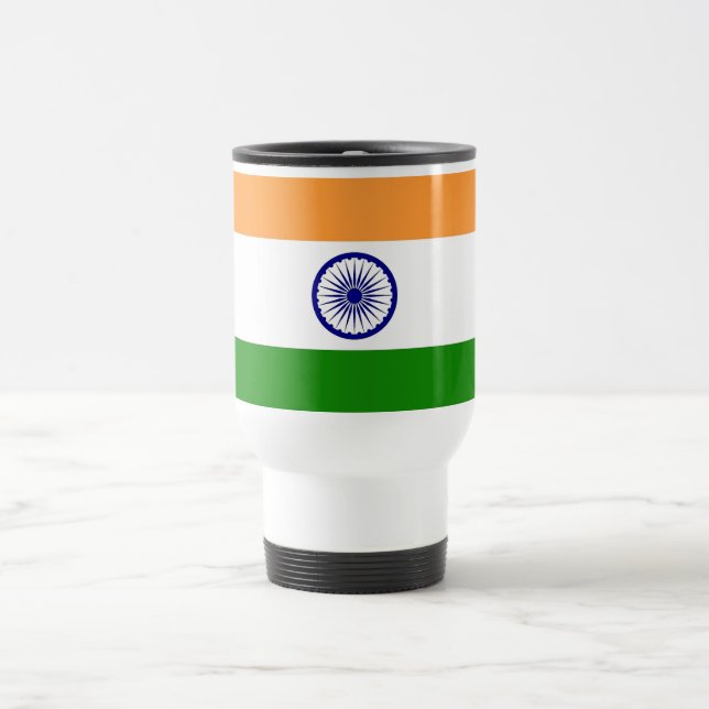 Travel Mug with Flag of India (Center)