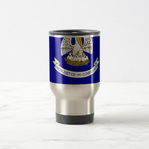 Travel Mug with Flag of Louisiana State - USA