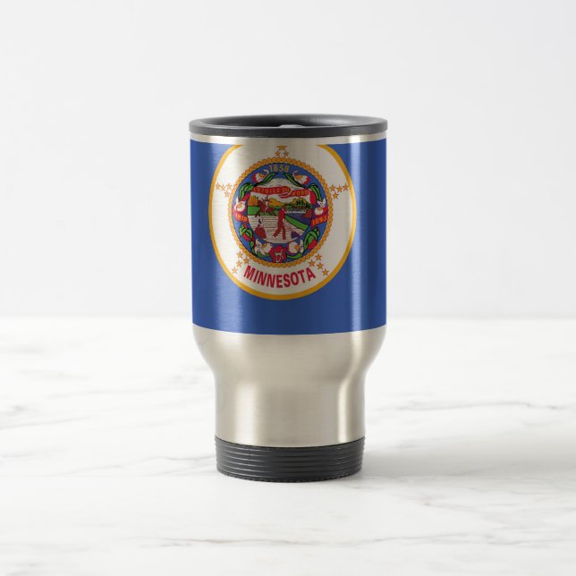 Travel Mug with Flag of Minnesota State - USA (Center)