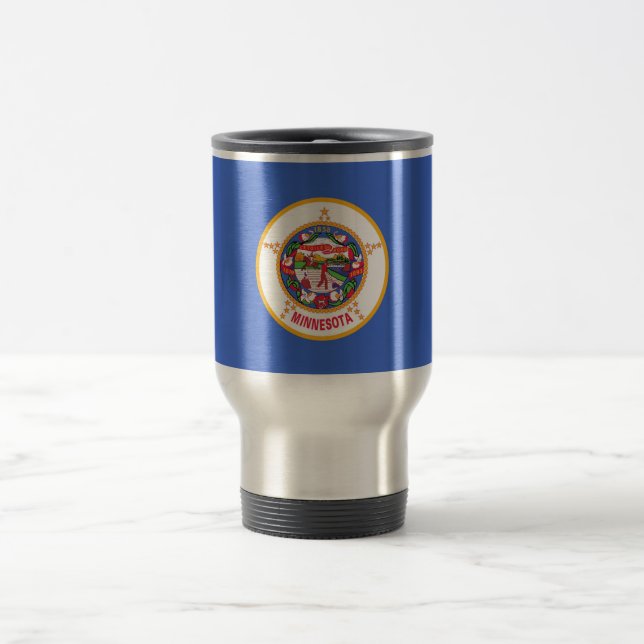 Travel Mug with Flag of Minnesota State - USA (Center)