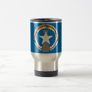 Travel Mug with Flag of Northern Mariana Islands