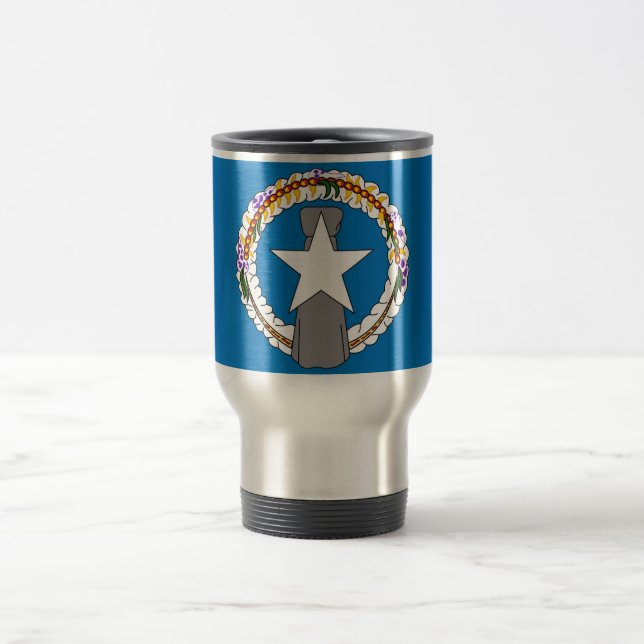 Travel Mug with Flag of  Northern Mariana Islands (Center)