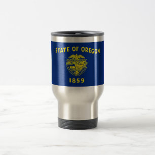 Travel Mug with Flag of Oregon State - USA