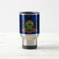 Travel Mug with Flag of Pennsylvania State - USA