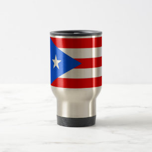 Travel Mug with Flag of  Puerto Rico - USA