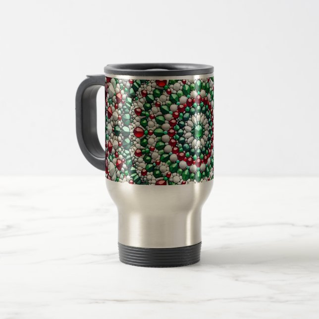 Travel Mug with Italian Colours Design (Front Left)