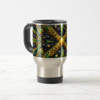 Travel Mug with Jamaican Colours Design
