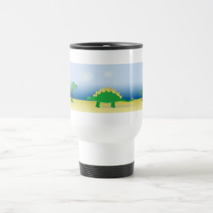 Travel mug with Stegosaurus Jascaro Graphics
