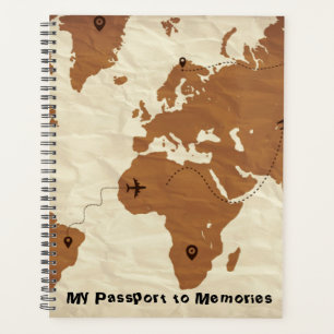 Travel notebook with motivational quotes planner