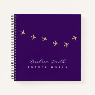 Travel Notes Purple Notebook