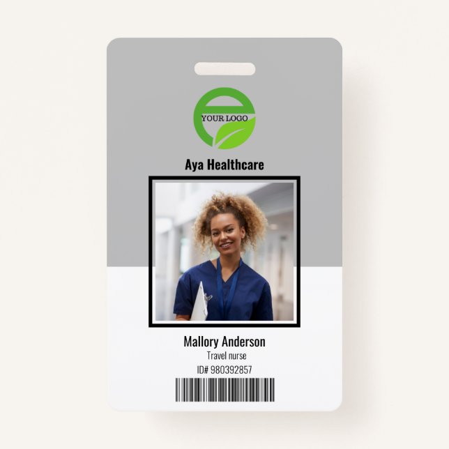 Travel Nurse ID Photo Badge ID Badge (Front)