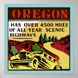 Travel Oregon Scenic Highways Poster