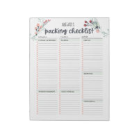 Travel Packing List Floral