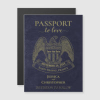 Travel Passport Destination Wedding Save the Date
