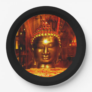 Travel Photo Buddha Bali Indonesia Paper Plate