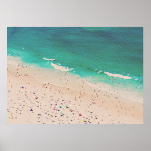 Travel Photo of the Beach with Turquoise Water Poster