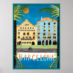 travel  POSTER, Barcelona,Spain Poster