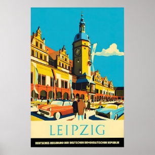 Travel Poster Eastern Germany Leipzig, Saxony