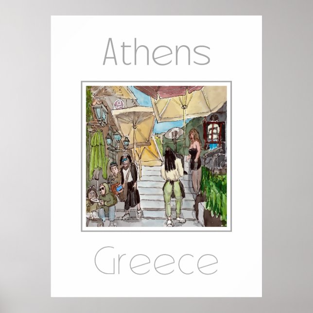 Travel poster for Athens Greece (Front)