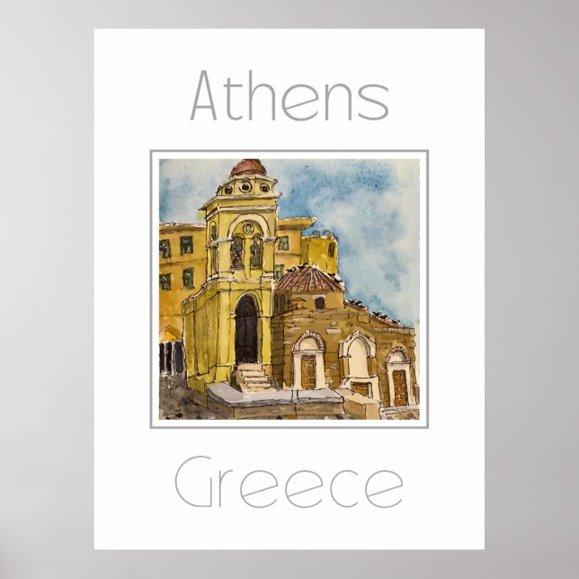 Travel poster for Athens Greece (Front)