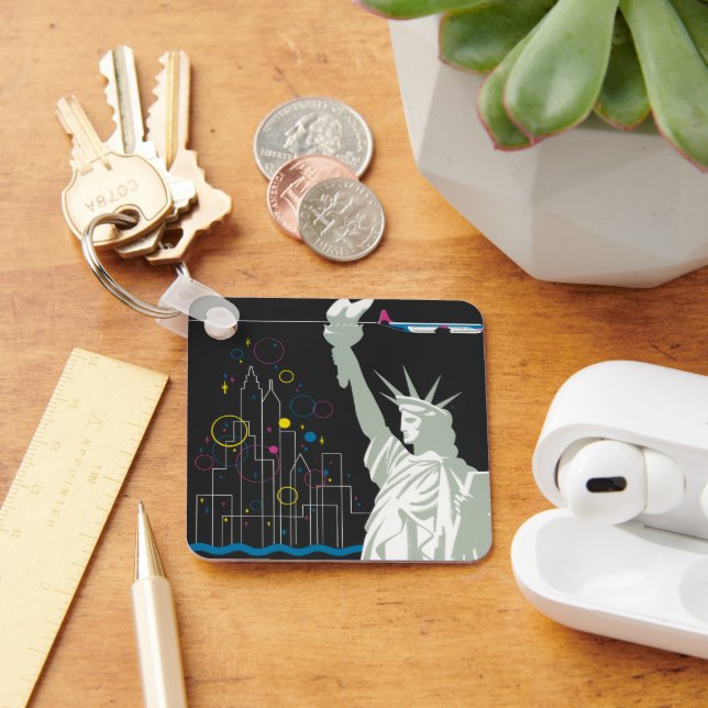 Travel Poster For Flying Northwest Airlines Key Ring (Desk)