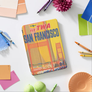 Travel Poster For Flying Twa To San Francisco iPad Air Cover