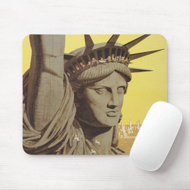 Travel Poster For New York, United Air Lines Mouse Pad (With Mouse)