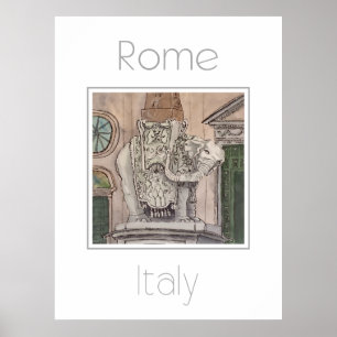 Travel poster for Rome Italy